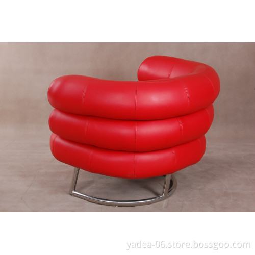 Red Leather ArmChair Bibendum chair leather